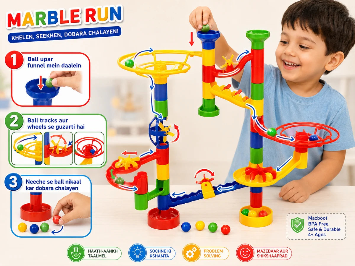 46-Piece Marble Run Set